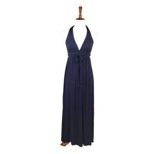J. Crew Navy Halter Maxi Dress